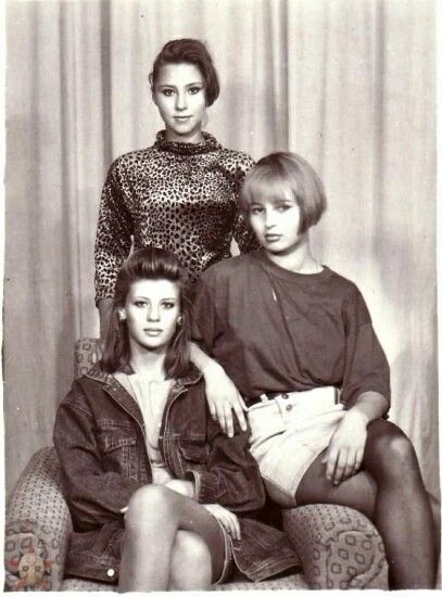 Фотосалон, фото на память, 1989 год. Комсомолки перестройки