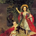 Портрет детей Волконских с арапом 1843 Холст масло 146х124 см.jpg