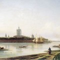 Вид Смольного монастыря с Большой Охты 1870-е Холст масло 78х117 см.jpg