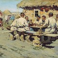 Виноградов Сергей (1869-1938) Обед работников 1890 Холст масло.jpg