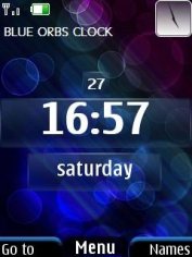 Blue orbs clock