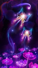 Shiny neon butterfly live wallpaper! Android live wallpaper b