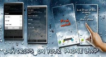 Rain-Drops-On-Your-Phone-LWP-v1.0