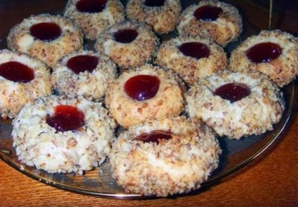 Домашнее ванильное печенье с джемом