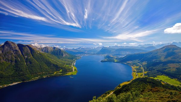 Горы Озеро Norway