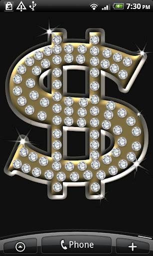 Sparkling Dollar Sign Live Wallpaper