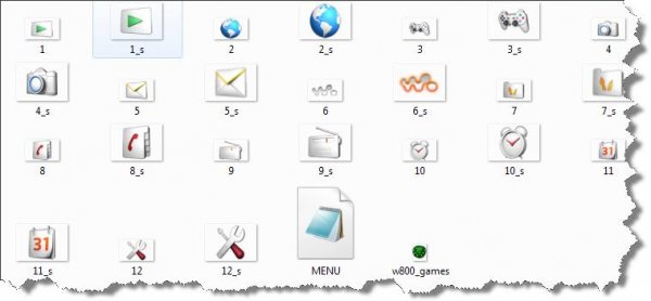 Elm menu for W200i by Ardis