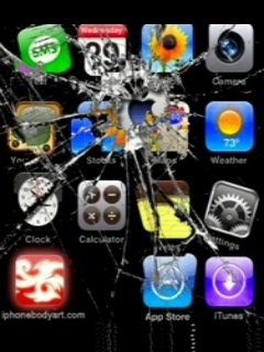 Iphone иконки экран сломали