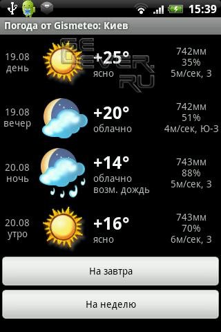 Погода от Gismeteo 1.2
