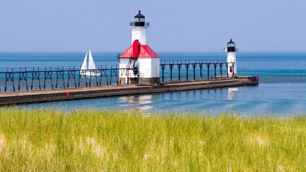 st joseph pier Маяк Сент-Джозеф Норт Пирс Лайтс 1920x1080