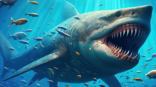 Shark-fish-ocean-underwater-4k-wallpaper 330@0@k