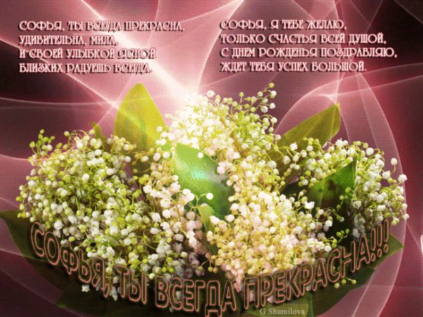 Софья ты всегда прекрасна!