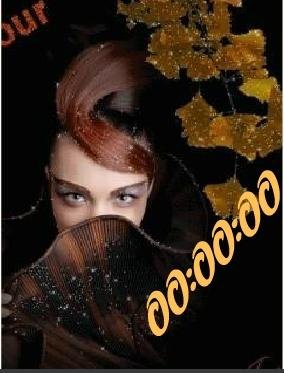 3 Девушка цифр часы ани