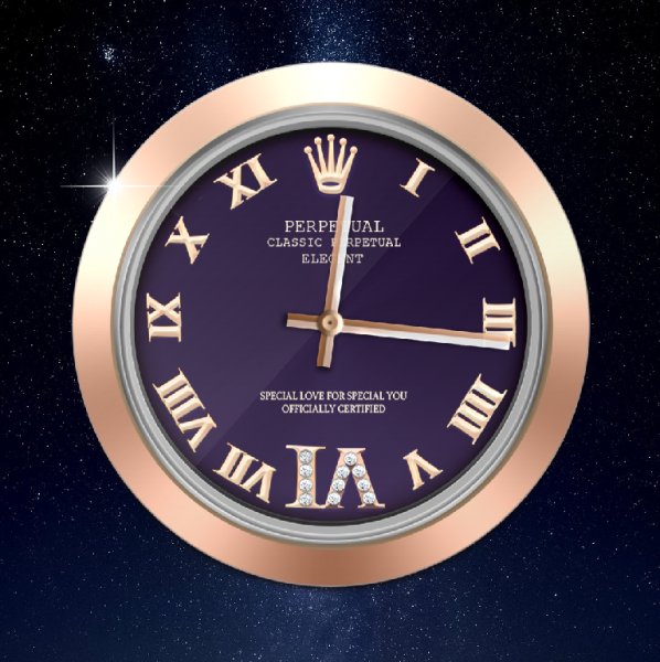 Gold Clock widget