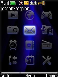 Blue swf menu icons