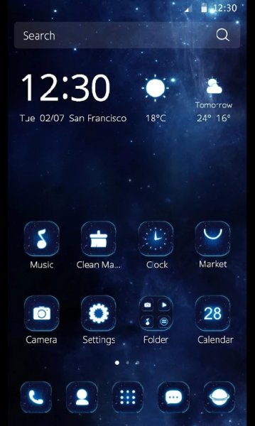 SM лаунчер Theme starry night 1.1.1