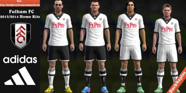 Fulham FC 13-14 Home Kit by DarkNaples