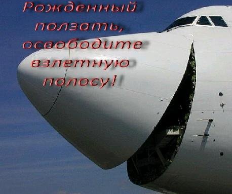 Рожденный ползать освободите взлетную по