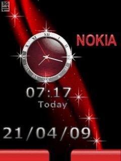 Red nokia часы дата анимация