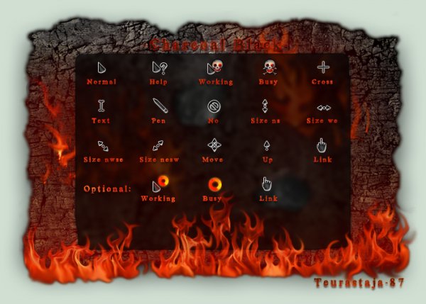 Charcoal Black cursor set by teurastaja 87-d5d
