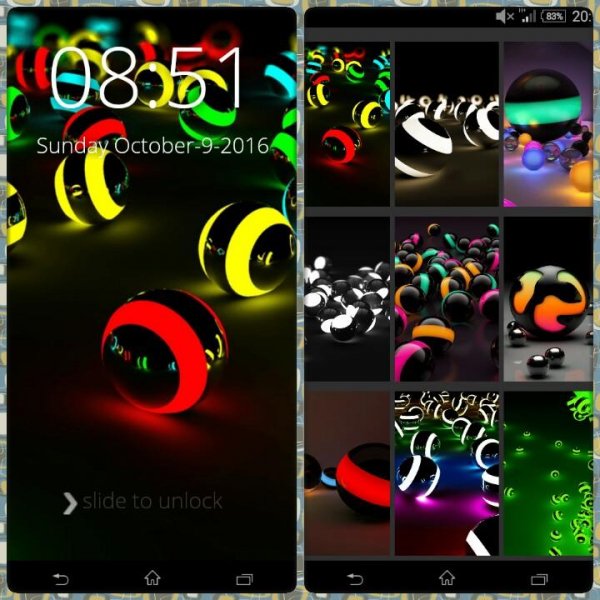 3D Light Balls Screen Lock 24.5