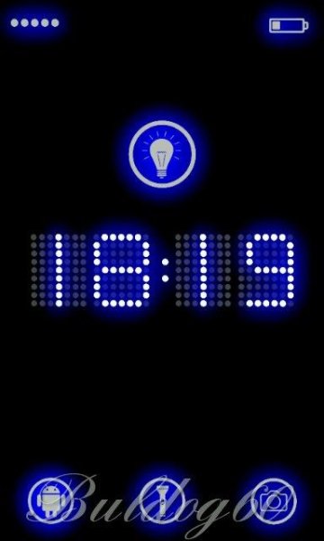 Led clock flashlight