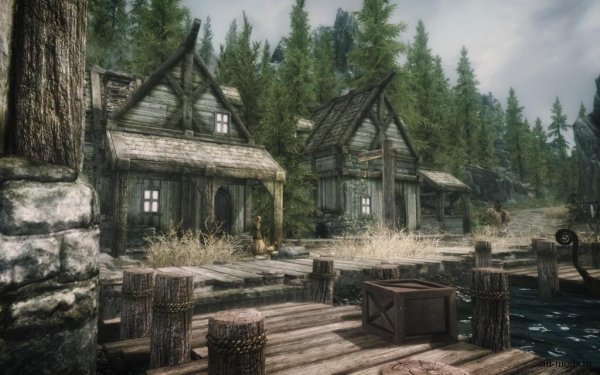 Skyrim деревушка Oakwood из The Elder S