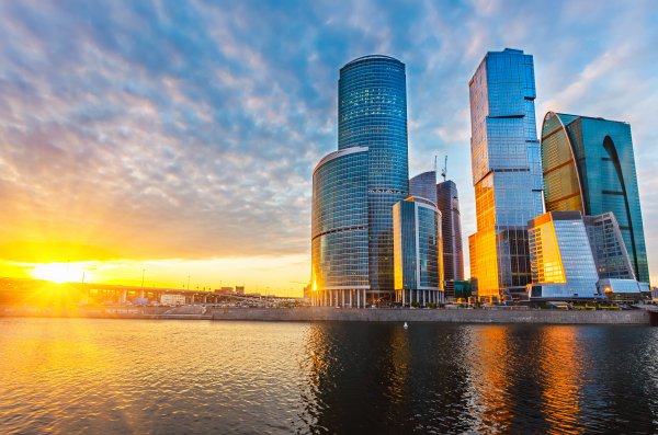Москва-Сити на закате