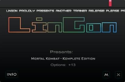 Mortal Kombat KE 13 Trainer LNG v1.0