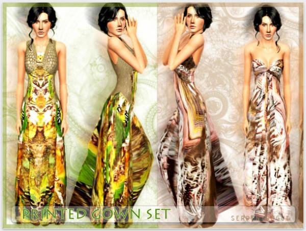 Printed Gown