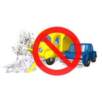 car passing snowplow dont