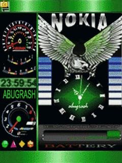 Nokia green часы анимация орел