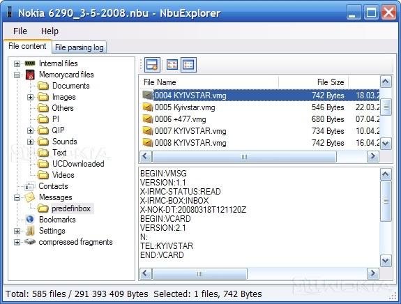 NbuExplorer v.2.1 nokia