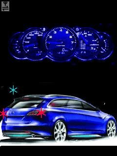 Blue car speed спидометр анимация