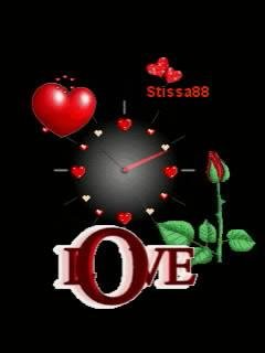 Love clock часы анимация