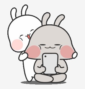 LINE Creators' Stickers - Nuomi Rabbit - Two Example w