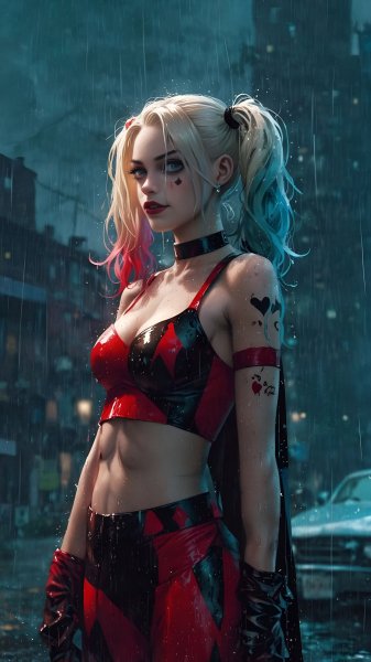 Harley-quinn-in-rainy-day-art-120325