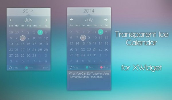 Transparent Ice Calendar