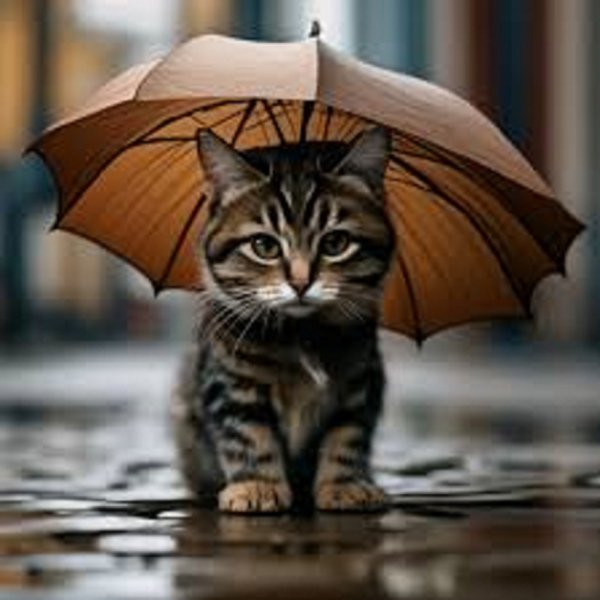 Кот под зонтом (2)