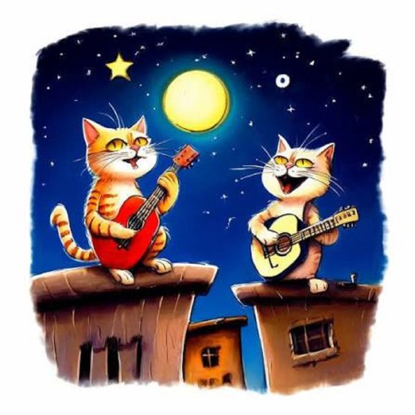 Коты на крыше