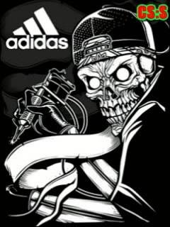 Adidas skull череп панк анимация