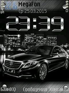 Black mercedes car часы