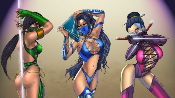 ladies of mortal kombat by greenelantern