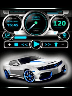 Neon camaro car спидометр плеер