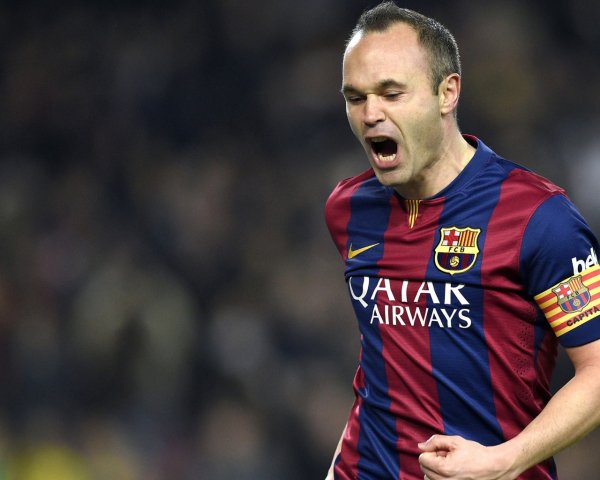 Andres Iniesta of FC Barcelona 112297 10