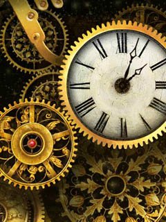 Gold clock часы