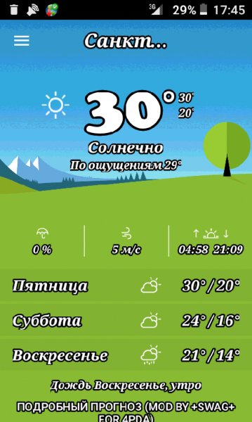 Погода v1.3.A.1.21 lite.mod