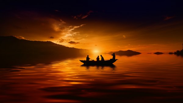 sunset with friends