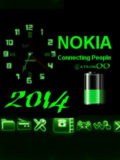 Nokia green часы заряд батареи анимация