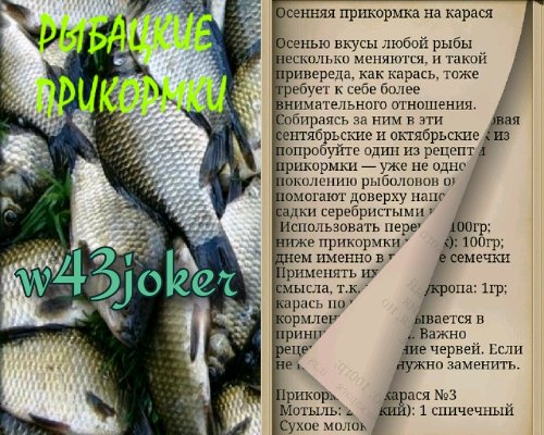 Рыбацкие прикормки v.1.0